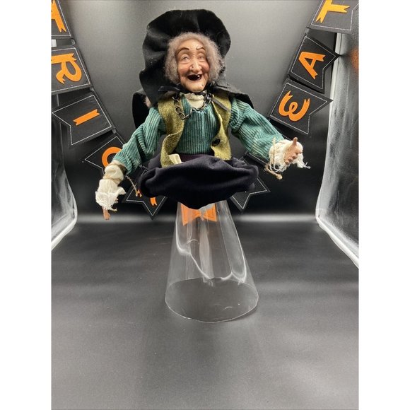 Vtg Halloween Witch Figure Est. 20" Tall Doll - Picture 7 of 13